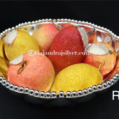 German Silver Round Fruit Bowl 10 Inch (Silver) 5182