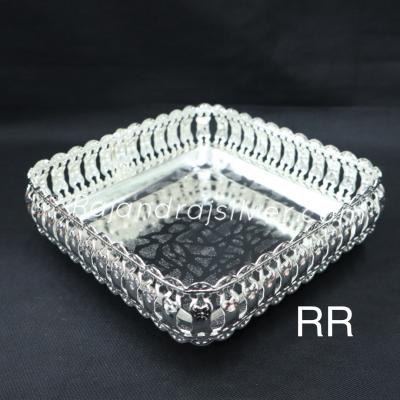 German Silver Square tray 5 Inch (Silver) 5026