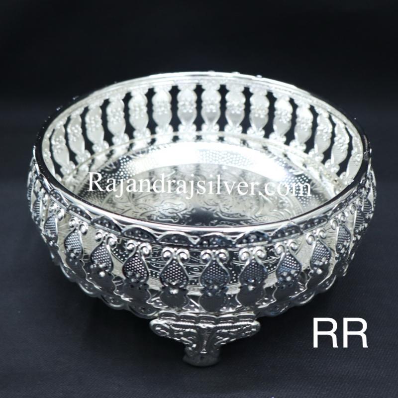 German Silver Round Tray 6 Inch (Silver) 5289