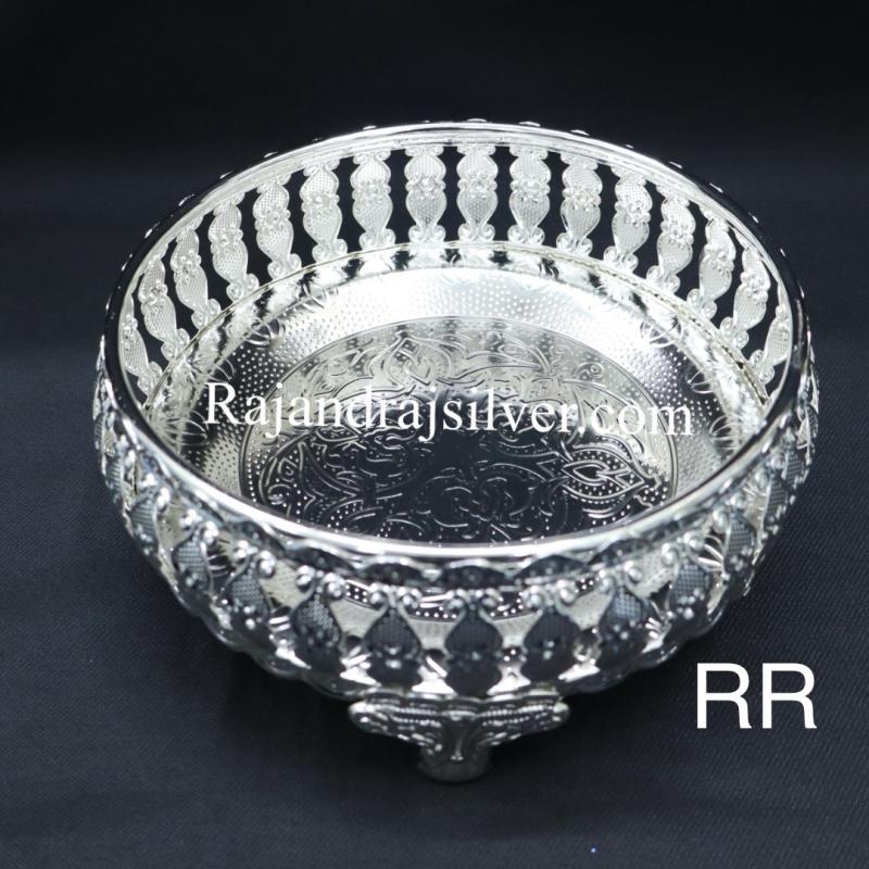 German Silver Round Tray 6 Inch (Silver) 5289