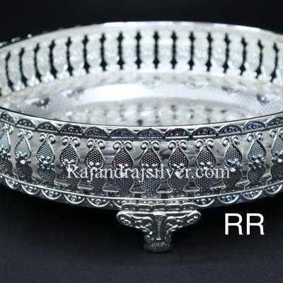 German Silver Round Tray 10 Inch (Silver) 5292