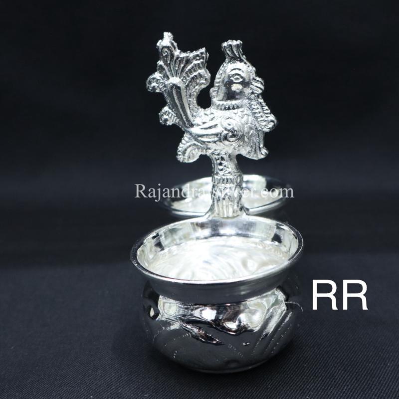 German Silver 2 In 1 Panchwala Kumkum Holder